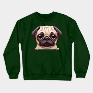 Lovely Pug Design Crewneck Sweatshirt